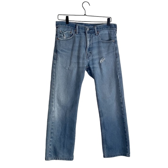 Levi’s 505 Straight Fit Distressed Jeans 32x29 - Picture 1 of 6
